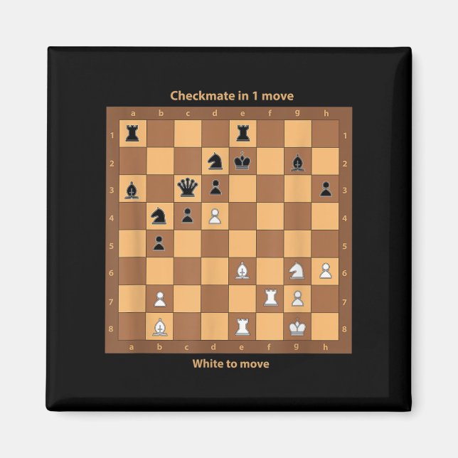 Imã Chess Checkmate, Basta Jogar Chess Citando Gráfico (Frente)