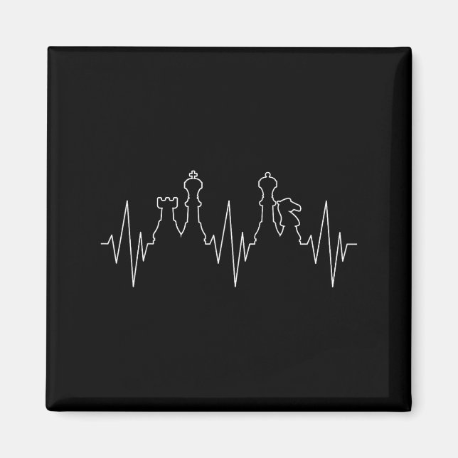 Imã Chess Heartbeat Chess Master Chess Club  (Frente)