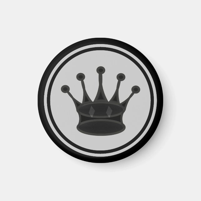 Imã Chess Piece Black Queen (Frente)