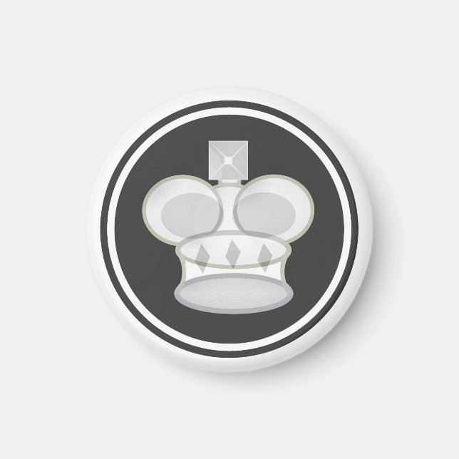 Imã Chess Piece White King (Frente)