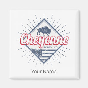 Imã Cheyenne City Wyoming Estados Unidos Vintage EUA