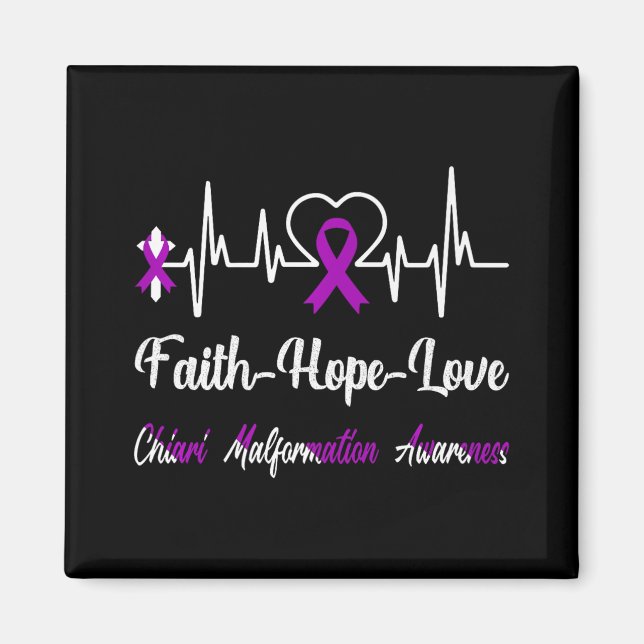 Imã Chiari Malformation Awarness Hearbeat Christian (Frente)
