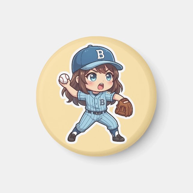 Imã Chibi Baseball 2026 Edition - Pitcher Stride (Frente)
