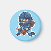 Chibi Baseball Edição 2026 - Apanhador Bloqueando