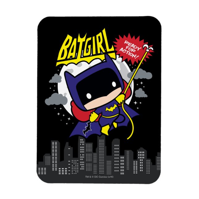 Ímã Chibi Batgirl Pronto Para Ação (Vertical)