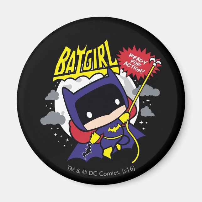 Imã Chibi Batgirl Pronto Para Ação (Frente)