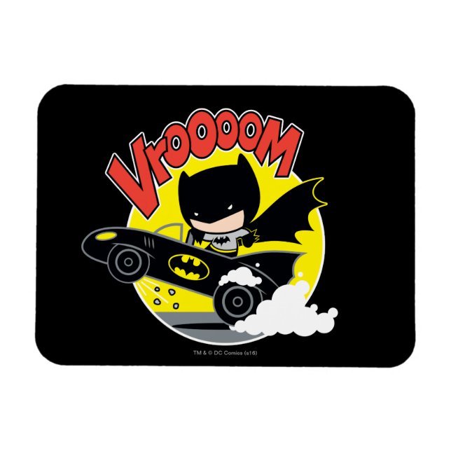 Ímã Chibi Batman No Batmobile (Horizontal)