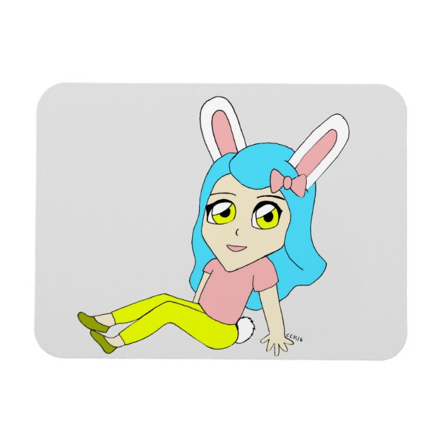 Ímã chibi bunnygirl (Horizontal)