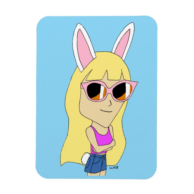 Ímã chibi bunnygirl (Vertical)