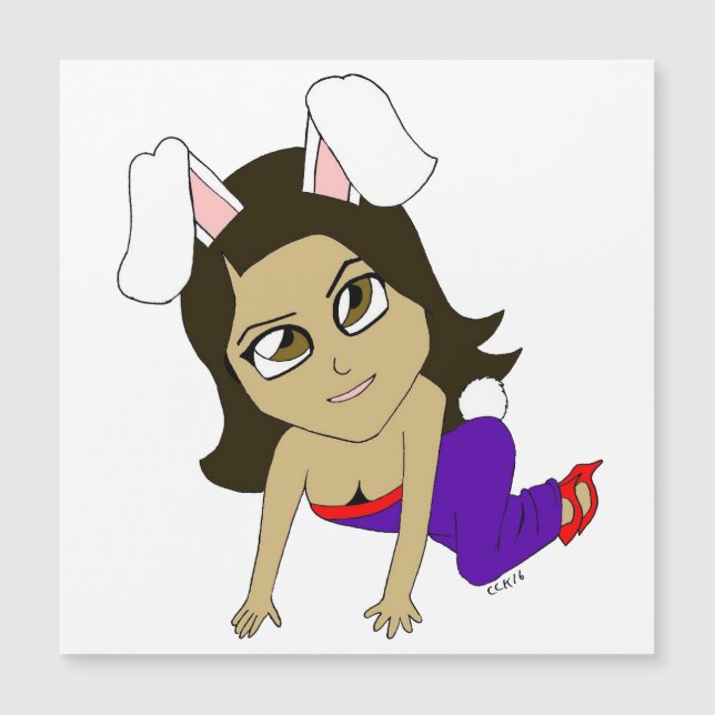 ímã chibi bunnygirl (Frente)