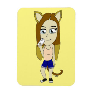 Ímã Chibi Catgirl