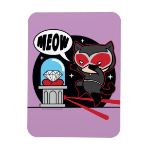 Ímã Chibi CatWomen Roubando Um Diamante