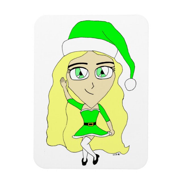 Ímã Chibi de Natal (Vertical)