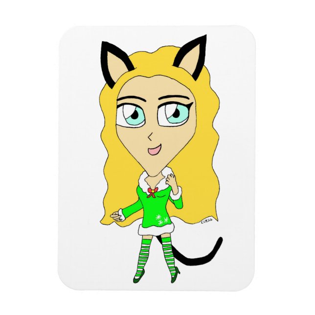 Ímã Chibi de Natal (Vertical)