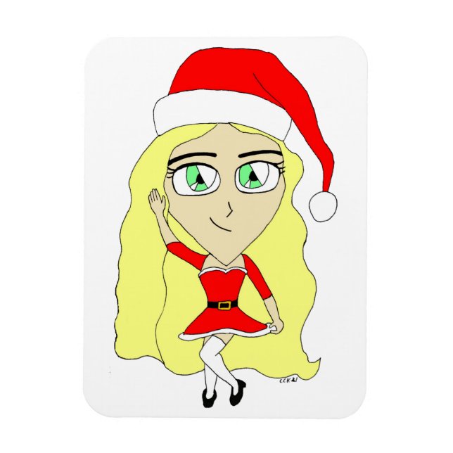 Ímã Chibi de Natal (Vertical)