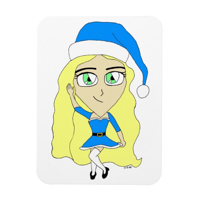 Ímã Chibi de Natal (Vertical)