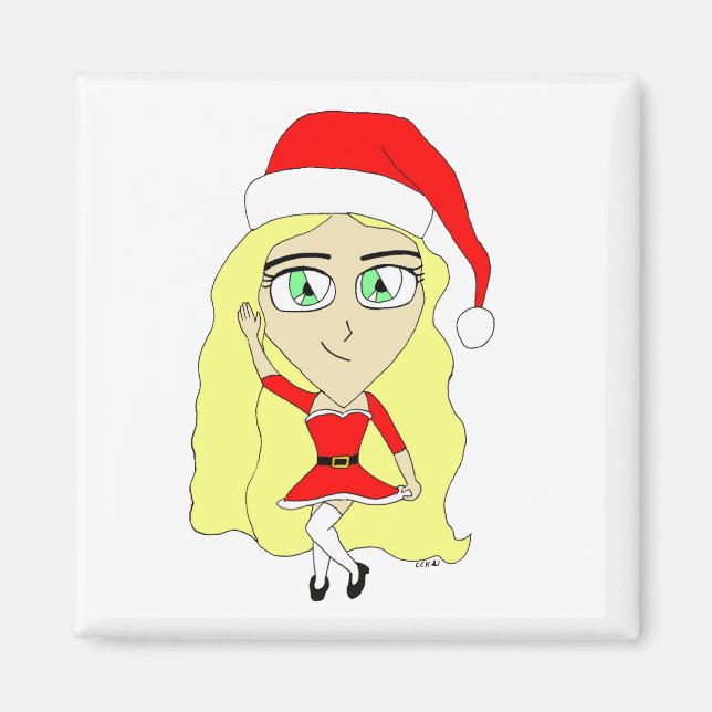 Imã Chibi de Natal (Frente)