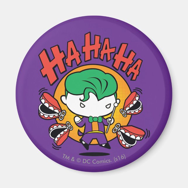 Imã Chibi Joker Com Dentes De Brinquedo (Frente)