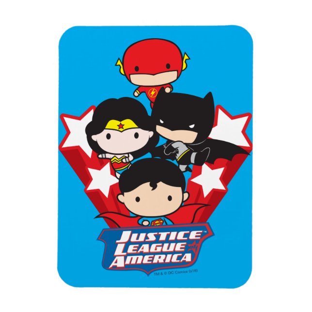 Ímã Chibi Justice League of America Stars (Vertical)