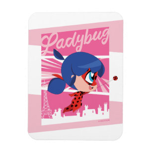 Ímã Chibi Ladybug em Paris