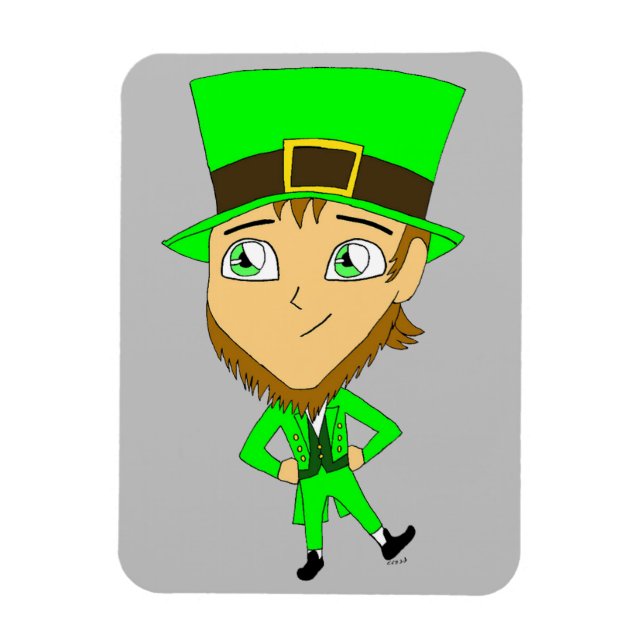 Ímã chibi leprechaun (Vertical)
