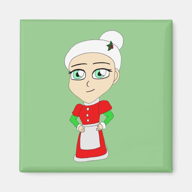 Imã chibi mrs. claus magnet (Frente)