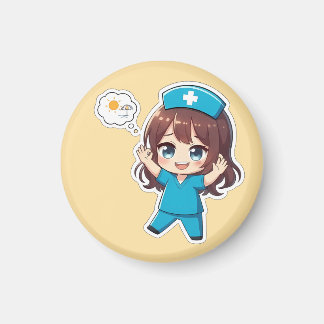 Imã Chibi Original Enfermeira 3.0 - Tempo de Férias