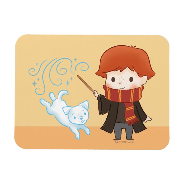Ímã Chibi Ron Weasley Patronus (Horizontal)