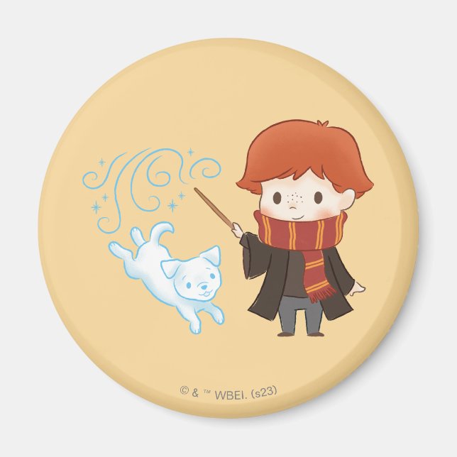Imã Chibi Ron Weasley Patronus (Frente)