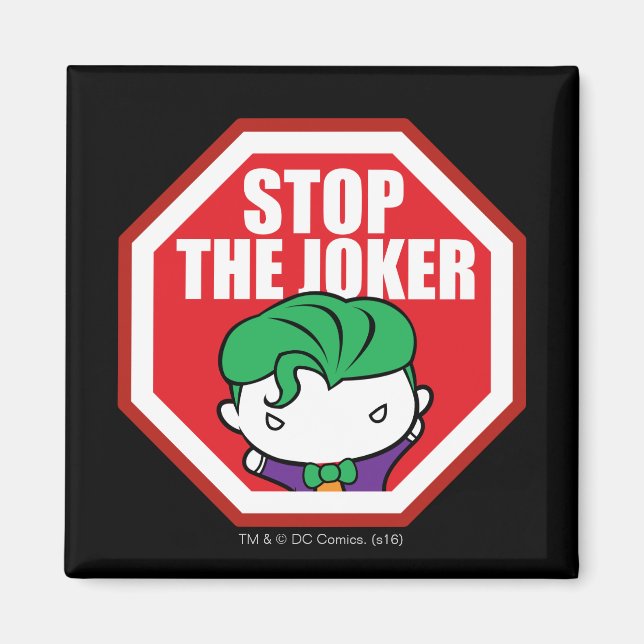 Imã Chibi - Sinal "Stop The Joker" (Frente)