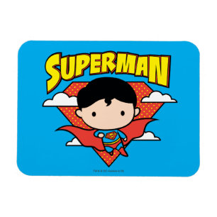 Ímã Chibi Superman Bolinhas Shield e Nome