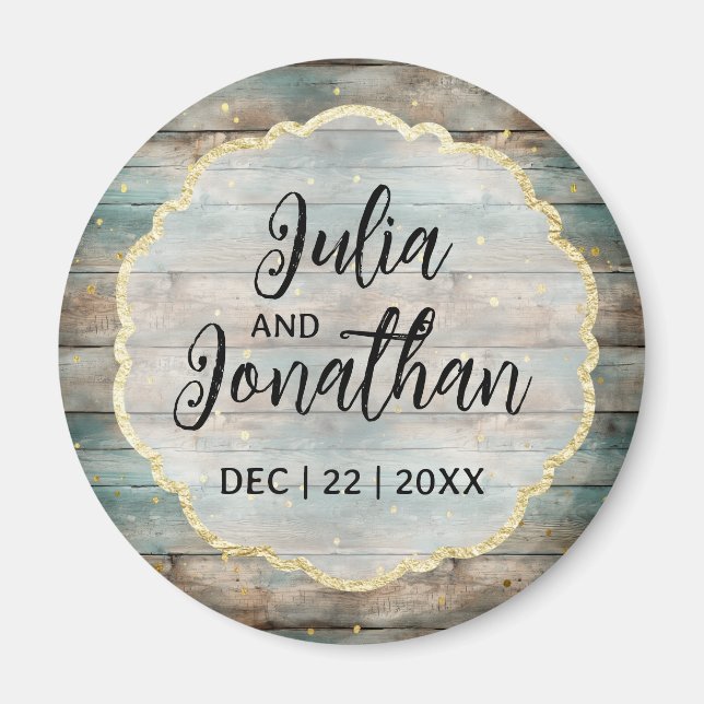 Imã Chic Despojado Pastel Madeira  (Frente)