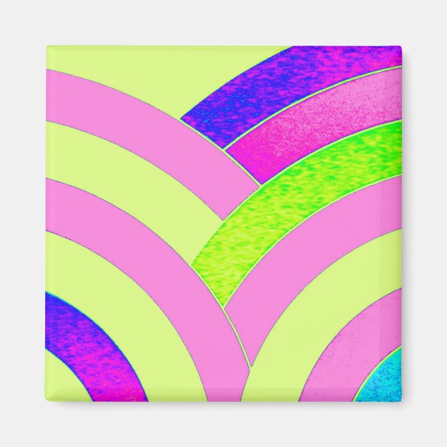 Imã chic elegante chevron (Frente)