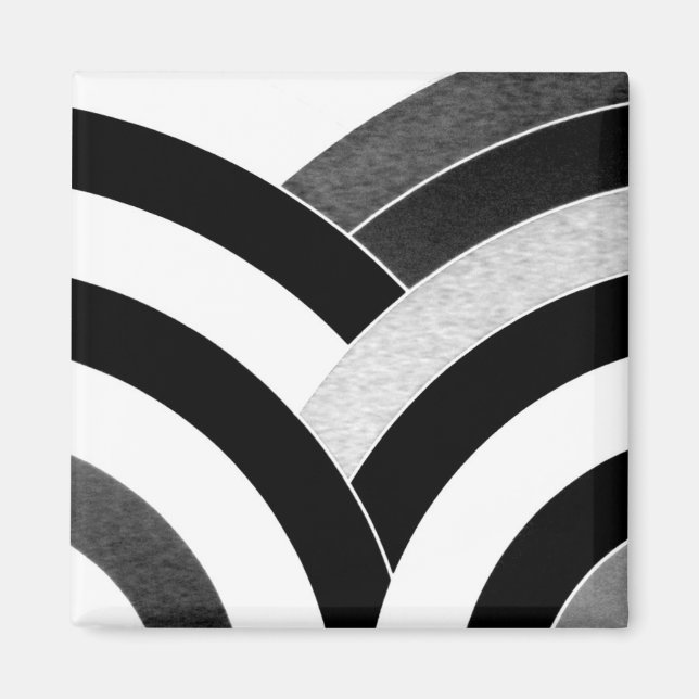 Imã chic elegante chevron (Frente)