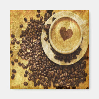 Imã Chic Java cappucccino Café Beans Café Lover