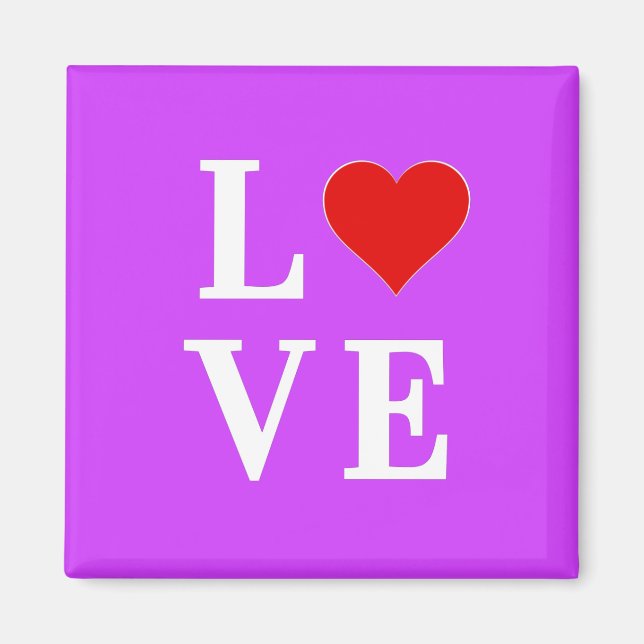 Imã Chic Moderno do Amor Roxo (Frente)