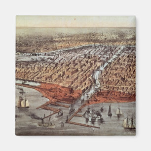 Imã Chicago como era, c.1880