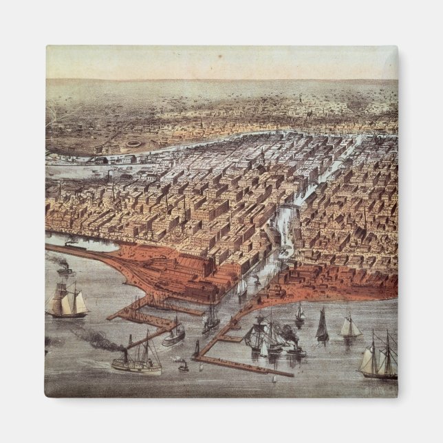 Imã Chicago, como era, c.1880 (Frente)