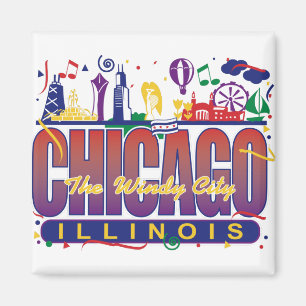 Imã Chicago Confetti