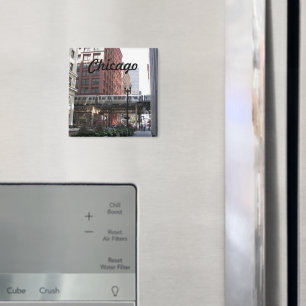 Imã Chicago Elevated Loop Train Photo