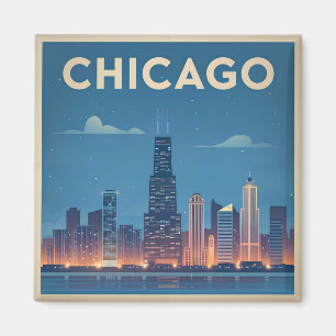 Imã Chicago EUA vintage