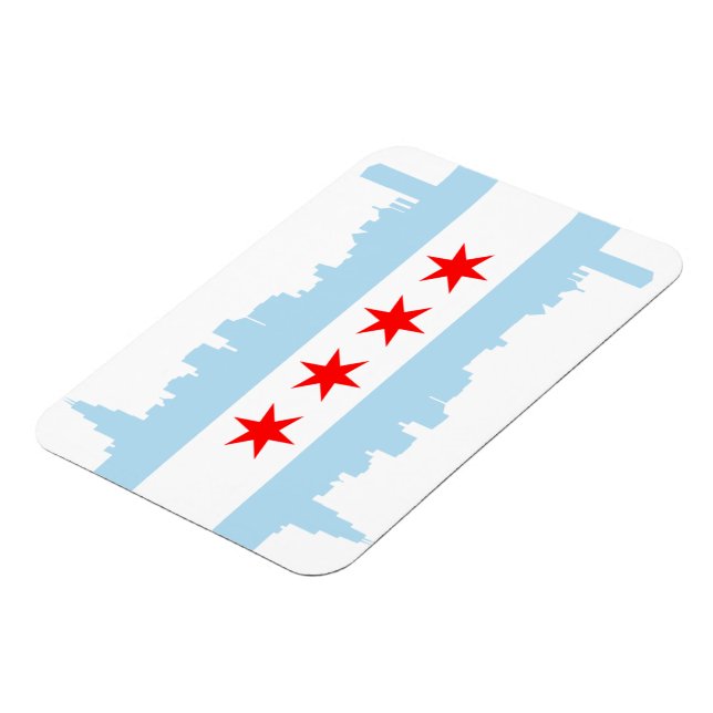 Ímã Chicago Flag Skyline Premex Magnets (Left Side)