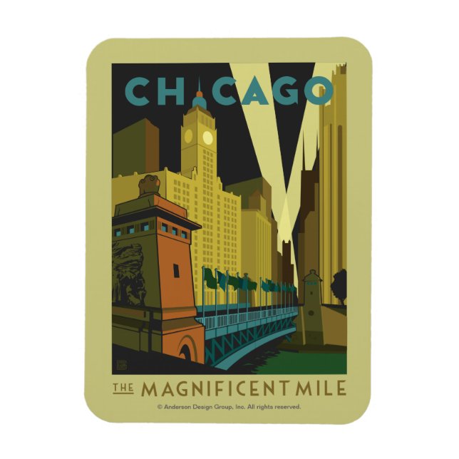 Ímã Chicago, IL - A Milha Magnífica (Vertical)