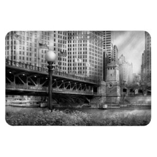 Ímã Chicago, IL - Ponte DuSable construída em 1920 -