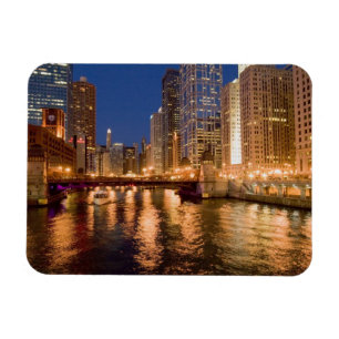 Ímã Chicago, Illinois, Paisagem urbana e Rio Chicago à