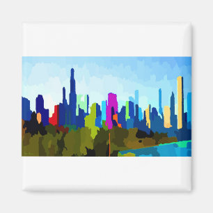 Imã Chicago Illinois Skyline por Jon Baran