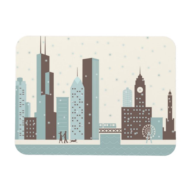 Ímã Chicago no inverno (Horizontal)