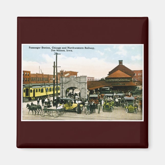 Imã Chicago & Northwestern Rail, Des Moines, Iowa (Frente)