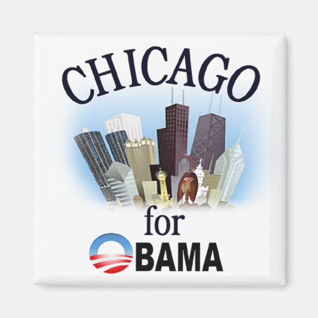 Imã Chicago para Obama Magnet (Frente)