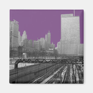 Imã Chicago Rail Yards Loop Railroad 1960